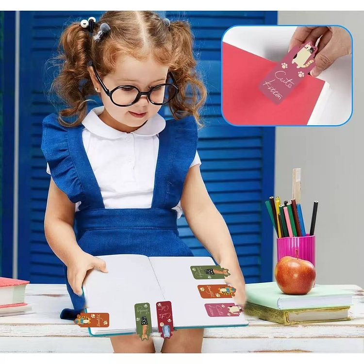 Cat Body Magnetic Bookmarks-4 pieces