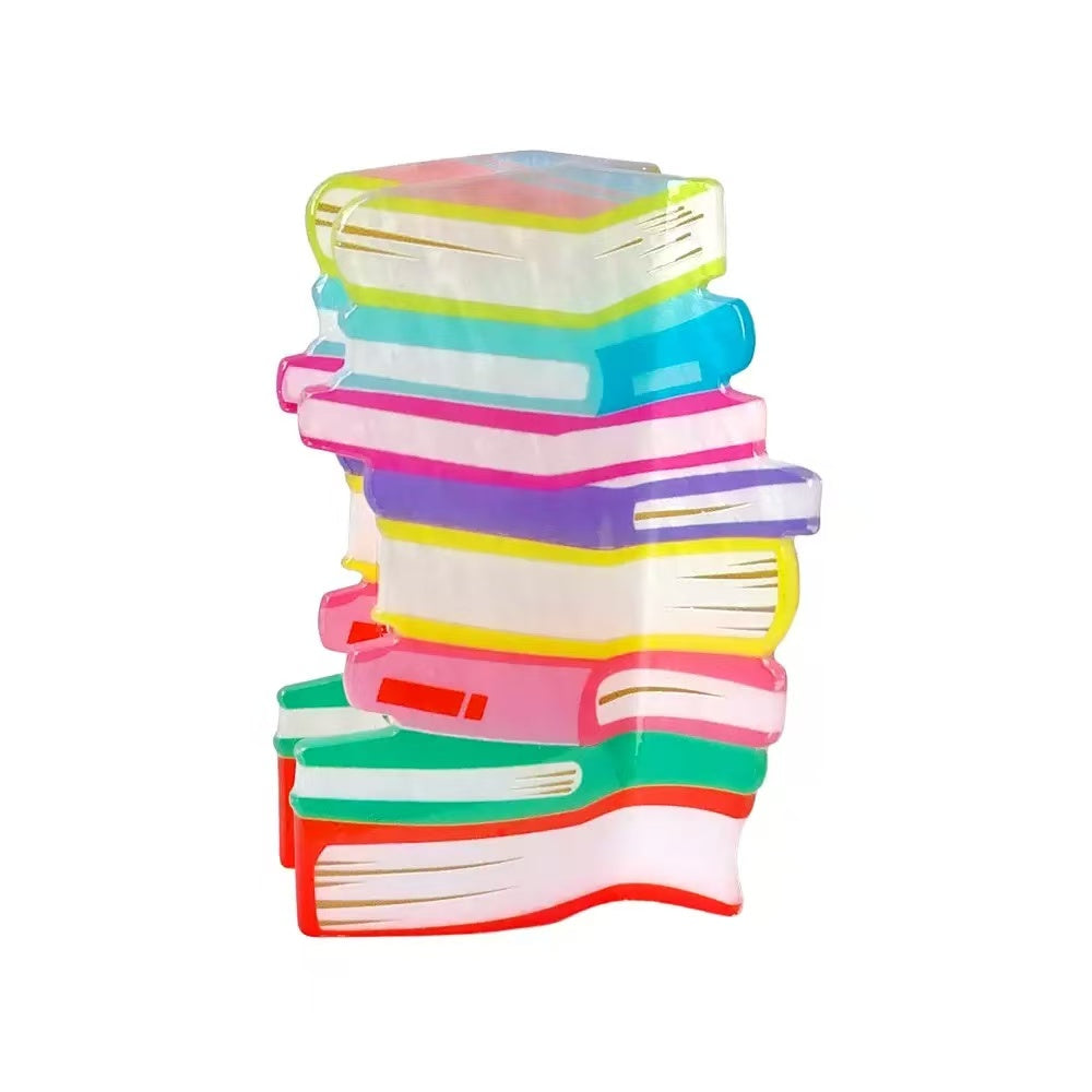 Candy-colored Book Hair Clips