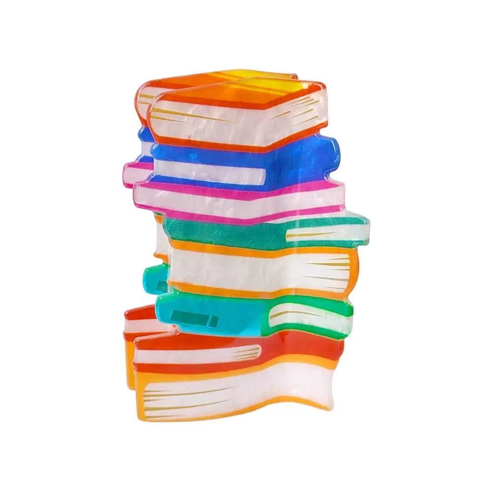 Candy-colored Book Hair Clips
